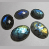 15x20 - 17x26 MM - Really Huge Size - 5 Pcs - Stunning Quality - Labradorite - Chekar Cut Oval Cabochon Full BlueFlashy Fire Sparkle